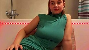 Sexy Teen Student Fingering Herself In Bathroom Shower