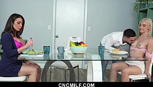 Freeusing my stepmom Nina Dolci and stepsister Jazmin Luv