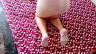 incredible plays with dick and shows tits thinking it's house play 😍