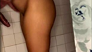 Gagging On My New Neighbor's Big Dick In The Shower!