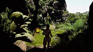 The statue's huge cock woked up in lara croft's pussy and then impregnated her in this 3d hentai game