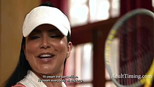 Romi Rain and Kimmy Kimm engage in intense lesbian action