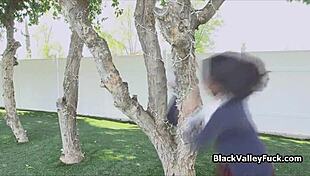 Ebony coeds lick white bully's pussy in group hardcore