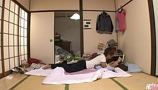 Japanese Cutie Ren Miyamura Wakes Him To Fuck Pussy