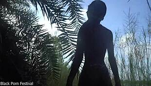 Hot Skinny African Village Girl WALKS Naked In Her Village, Probably LOOKING For Some Dick