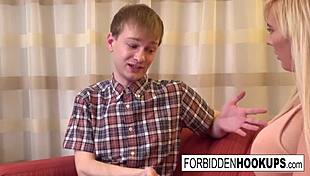 Big Boobed Babe Takes Her Step-Brother's Fat Cock