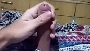 Brazilian brunette masturbates and cums talking dirty in bedroom