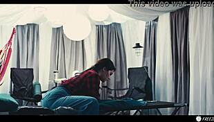 a girl gets lost in the woods, valentina nappi is frozen in time and facefucked in bondage with cum in mouth