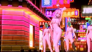 Hatsune Miku And Megurine Luka Perform World End Dancehall