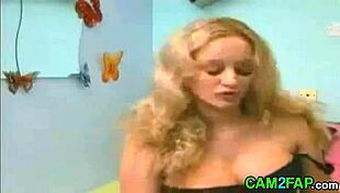 blonde preggo girl's webcam show