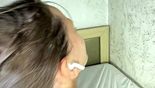 caught milf jerking off with huge cum load