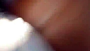 Ebony ass destroyed in garage bush