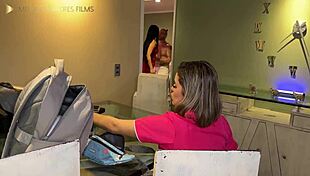 Horny wife masturbates watching her husband fuck another woman in spanish porn