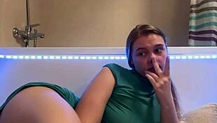 Sexy Teen Student Fingering Herself In Bathroom Shower