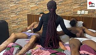 i'm hooked on this amateur threesome with hot guest guy