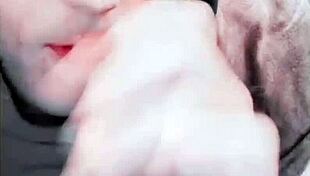 Beautiful Tattooed Self-Sucking