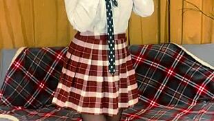 Busty Teacher Plays With Her Strapon Dildo