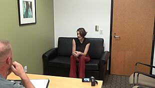 Zelda casting pov interview on the sofa with rough elements