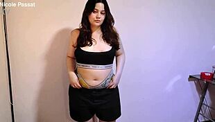 Cute tubby babe spreads her nasty asshole for you