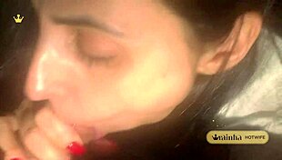 Latina Wife Gives Husband Blowjob In Cinema