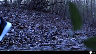 a girl gets lost in the woods, valentina nappi is frozen in time and facefucked in bondage with cum in mouth