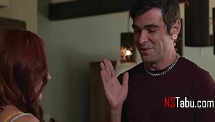 babysitter strips for client! he studies her human curves closely!