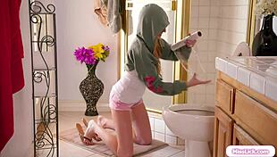 i'm stepmom facesitting blonde to teach her a lesson