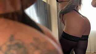 hot babe in stockings prefers deep anal fuck