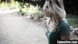 fake driving instructor fucks blonde teen outdoors