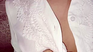 step-sister rubs wet pussy against my cock in miniskirt, no penetration