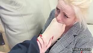 Slutty cutie was brought in butthole loony bin for awkward therapy