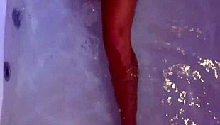 i'm seeing this beauty blonde bathing in the shower, but i think it's just relaxing