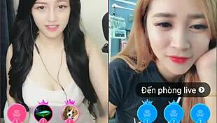 two cute girl in livestream uplive