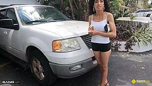 Ginger bytes fucks hard in her garage 😈