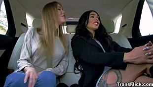 Hitchhiker Sophia Burns Dominated By Trannies Eva Maxim And Crystal Thayer In Bdsm Fuckfest