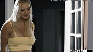 busty teen convinces milf stepmom and stepdad for threesome