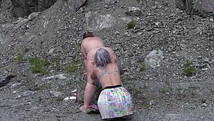 watch this lesbian pawg wash and lick her friend's pussy outdoors till orgasm?