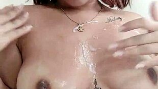 in this free video, a brunette gives a blowjob and gets cum on her tits