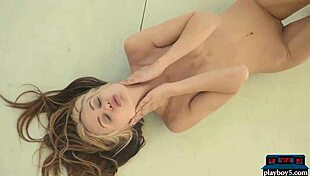 Perky Big Tits Blonde Model From Europe Striptease