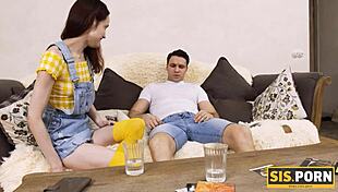 Guy wins bet for awesome sex with slender stepsister