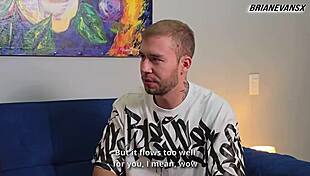 Mariana Martix gives a hot interview with her big tits and ebony ass to Brian Evansx