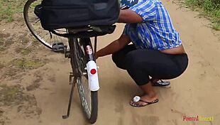 This white queen gets her big ass fucked in the village bush by a stranger, so hot!