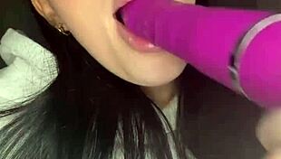 horny british girl solo toy play with squirting orgasm