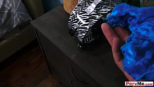 I got CAUGHT while SNIFFING my stepmother's panties, what a TABOO mess!