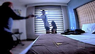 Wife Fucks Well-Endowed Guy In Front Of Husband, Surprising Him With Her Horniness