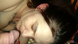 Sneaking my cock inside my girlfriend Mandy's warm mouth for blowjob