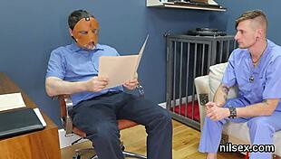 Slutty cutie was brought in butthole loony bin for awkward therapy