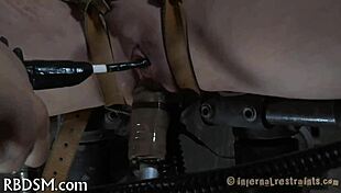 Manacled cutie endures demeaning domination and intense sucking