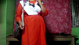 Teacher Fucks Student for Bringing Mobile in Class Real Hot Desi Girl Doggy Sex