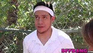 Outdoor Drilling of Two Naughty Teens